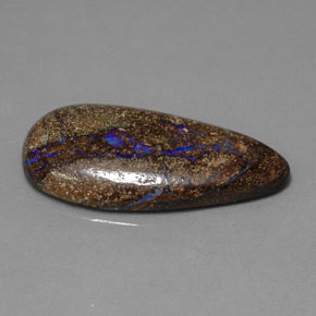 Opala boulder multicolorido natural 12,04ct, formato de pêra, opaco