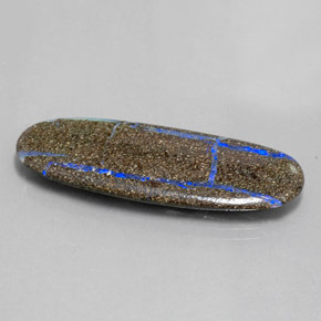 Opala boulder multicolorido natural 13,97ct, corte oval, opaco