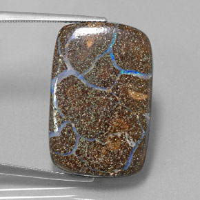 Opala de Pedra Multicolorido Natural 22.37ct, Almofada cortada, Opaco