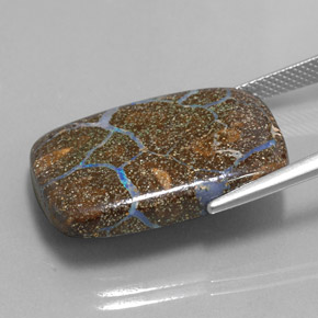 Opala de Pedra Multicolorido Natural 22.37ct, Almofada cortada, Opaco