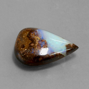 Opala de Pedra Multicolorido Natural 3.00ct, Formato de pêra, Opaco