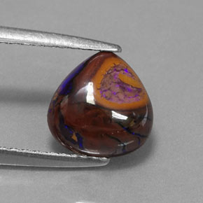 Opala de Pedra Multicolorido Natural 2.05ct, Formato de pêra, Opaco
