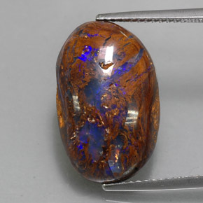 Opala boulder multicolorido natural 13,12ct, forma extravagante, opaco
