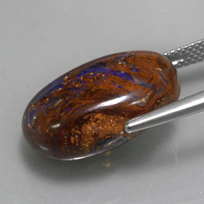 Opala boulder multicolorido natural 13,12ct, forma extravagante, opaco