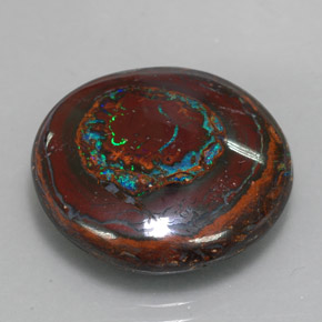 Opala boulder multicolorido natural 22,76ct, corte redondo, opaco