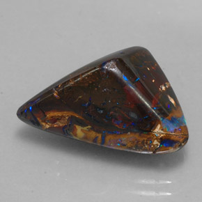 Opala boulder multicolorido natural 17,35ct, forma extravagante, opaco