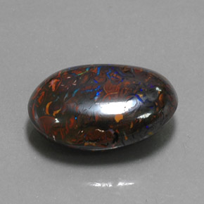 Opala de Pedra Multicolorido Natural 13.07ct, oval, Opaco