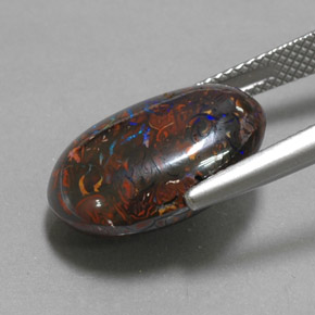 Opala de Pedra Multicolorido Natural 13.07ct, oval, Opaco
