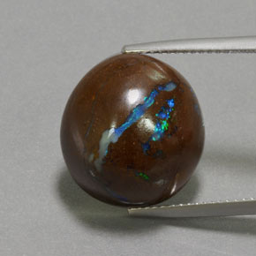 Opala boulder multicolorido natural 14,85ct, forma extravagante, opaco