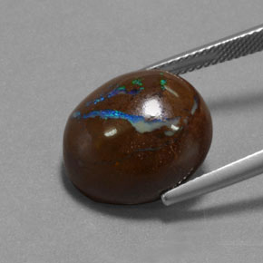 Opala boulder multicolorido natural 14,85ct, forma extravagante, opaco
