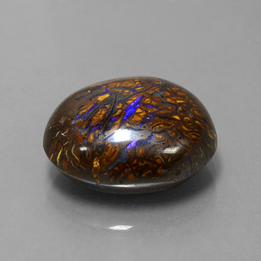 Opala boulder multicolorido natural 14,72ct, forma extravagante, opaco