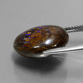 Opala boulder multicolorido natural 14,72ct, forma extravagante, opaco