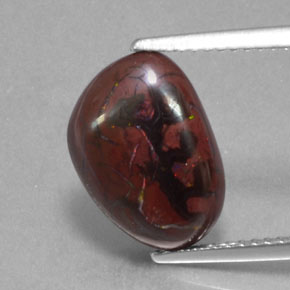 Opala boulder multicolorido natural 4,96ct, forma extravagante, opaco
