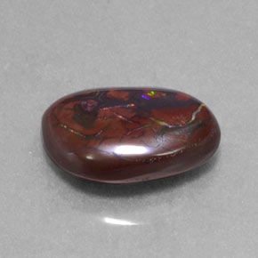 Opala boulder multicolorido natural 4,96ct, forma extravagante, opaco