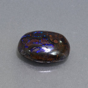 Opala de Pedra Multicolorido Natural 2.96ct, Corte Oval, Opaco