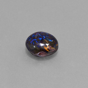 Opala boulder multicolorido natural 2,96ct, forma extravagante, opaco