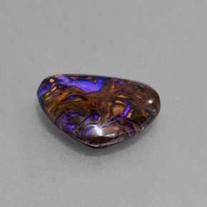Opala boulder multicolorido natural 4,96ct, trillion, opaco