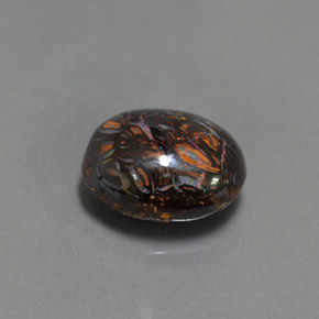 Opala de Pedra Multicolorido Natural 4.33ct, Corte Oval, Opaco