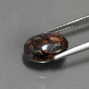 Opala de Pedra Multicolorido Natural 4.33ct, Corte Oval, Opaco