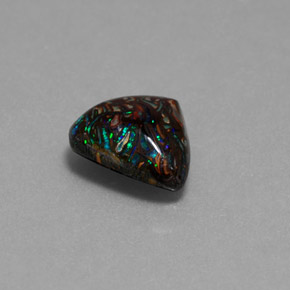 Opala boulder multicolorido natural 3,13ct, forma extravagante, opaco