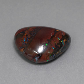 Opala boulder multicolorido natural 8,84ct, trillion, opaco