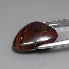 Opala boulder multicolorido natural 8,84ct, trillion, opaco