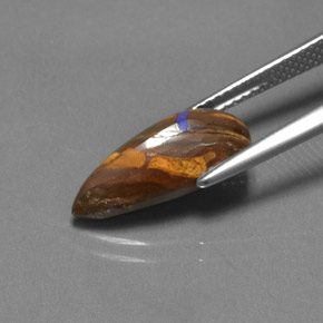 Opala boulder multicolorido natural 4,55ct, formato de pêra, opaco
