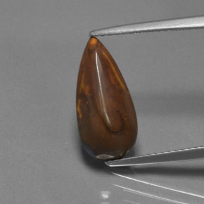 Opala de Pedra Multicolorido Natural 4.00ct, Formato de pêra, Opaco