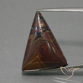 33.93ct Natural Multicolorido Opala de Pedra, Trilhão, Opaco