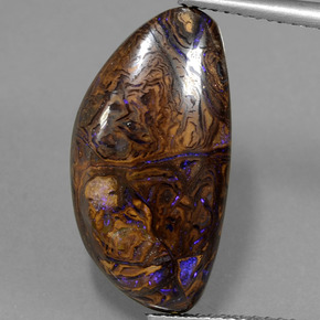 Opala boulder multicolorido natural 8,17ct, forma extravagante, opaco