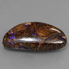 Opala boulder multicolorido natural 8,17ct, forma extravagante, opaco