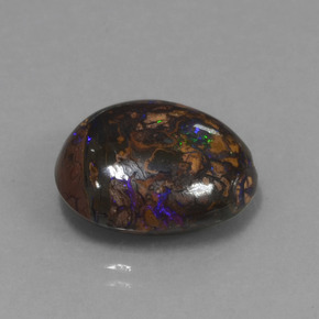 Opala boulder multicolorido natural 12,14ct, forma extravagante, opaco