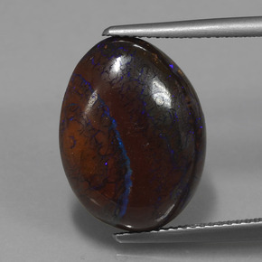Opala boulder multicolorido natural 11,21ct, forma extravagante, opaco