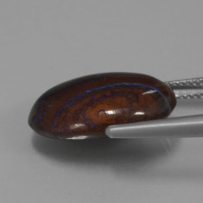 Opala boulder multicolorido natural 11,21ct, forma extravagante, opaco