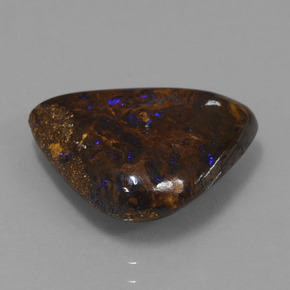 Opala boulder multicolorido natural 9,90ct, forma extravagante, opaco