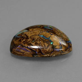 Opala boulder multicolorido natural 7,07ct, forma extravagante, opaco