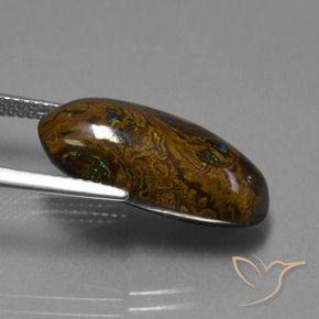 Opala de Pedra Multicolorido Natural 12.87ct, oval, Opaco