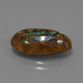 Opala boulder multicolorido natural 4,78ct, forma extravagante, opaco