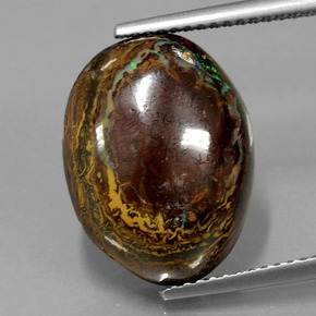 Opala boulder multicolorido natural 11,56ct, forma extravagante, opaco