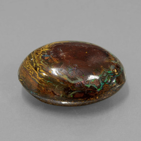 Opala boulder multicolorido natural 11,56ct, forma extravagante, opaco