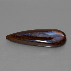 Opala boulder multicolorido natural 29,52ct, formato de pêra, opaco