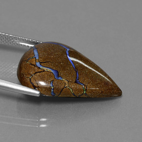 Opala de Pedra Multicolorido Natural 14.12ct, Formato de pêra, Opaco