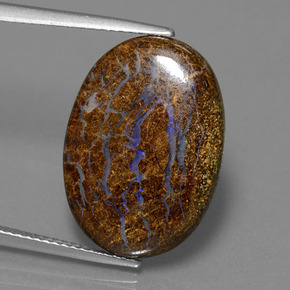 Opala de Pedra Multicolorido Natural 13.05ct, Corte Oval, Opaco