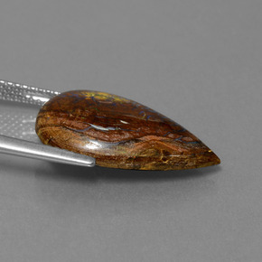 Opala de Pedra Multicolorido Natural 7.69ct, Formato de pêra, Opaco