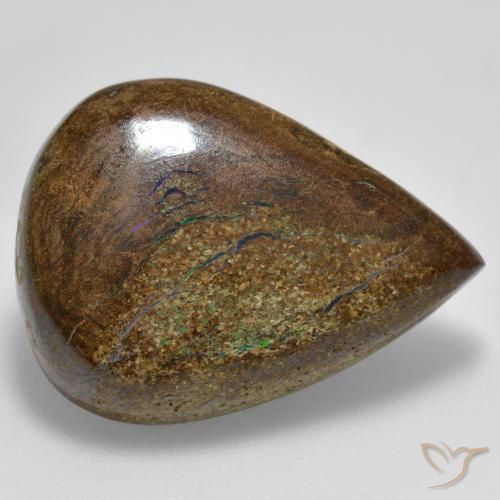 Opala de Pedra Multicolorido Natural 21.20ct, Formato de pêra, Opaco