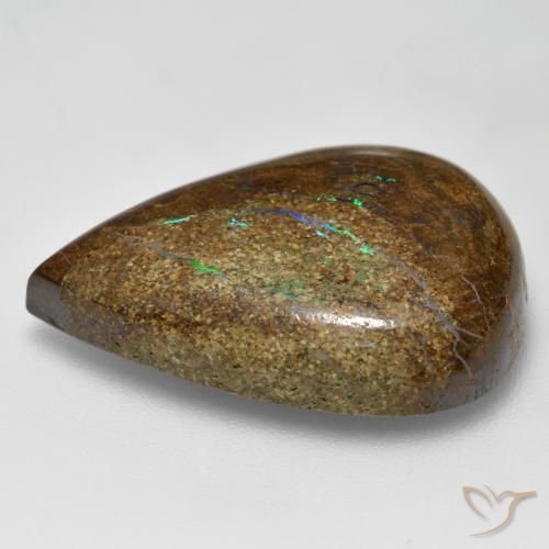 Opala de Pedra Multicolorido Natural 21.20ct, Formato de pêra, Opaco