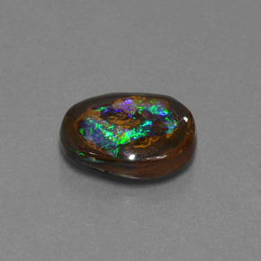 Opala boulder multicolorido natural 7,13ct, forma extravagante, opaco