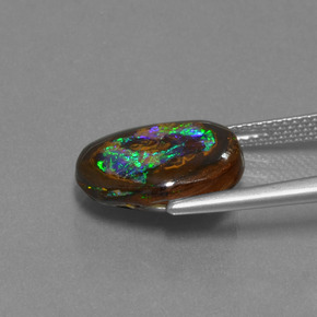 Opala boulder multicolorido natural 7,13ct, forma extravagante, opaco