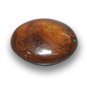 Opala boulder multicolorido natural 6,96ct, corte redondo, opaco
