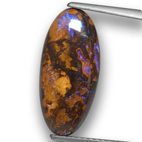 Opala de Pedra Multicolorido Natural 4.82ct, Forma extravagante, Opaco